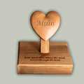 Wooden memorial keepsake| Mum memorial - Natural Memorials
