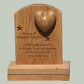 Wooden Memorial with Heart - Indoor Keepsake Box - Natural Memorials