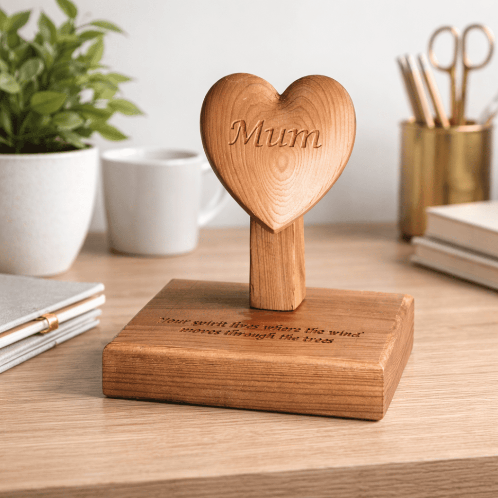 Wooden memorial keepsake| Mum memorial - Natural Memorials