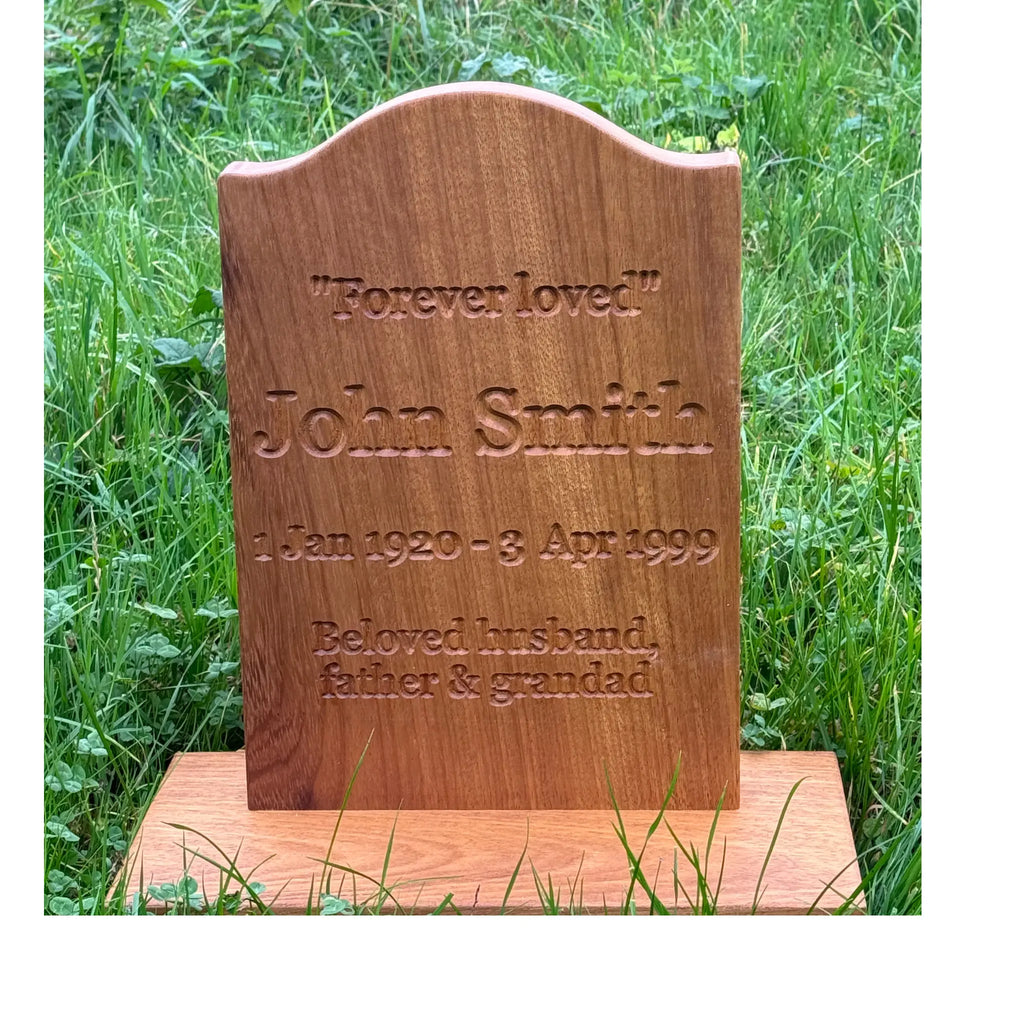 Headstone Style Wooden Memorial