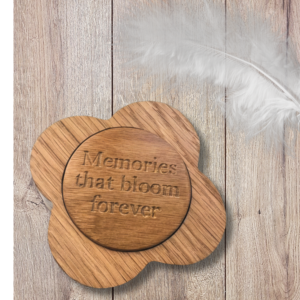 Flower Memorial Trinket Box – Handcrafted Wooden Keepsake