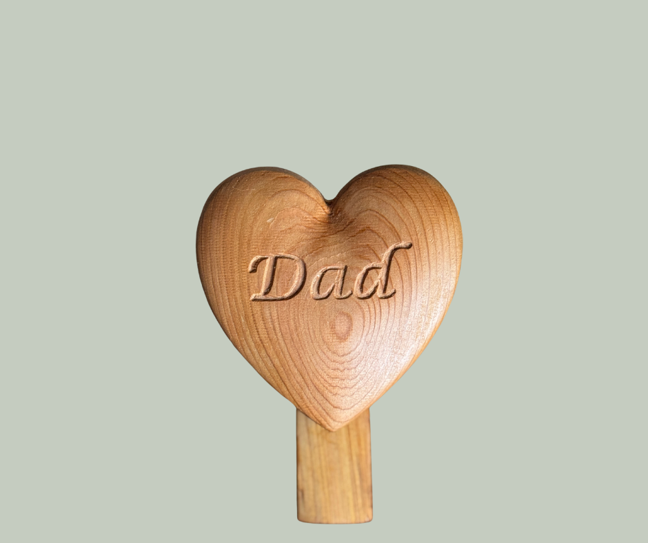 Personalised Mum or Dad Memorial | Wooden Heart Tribute