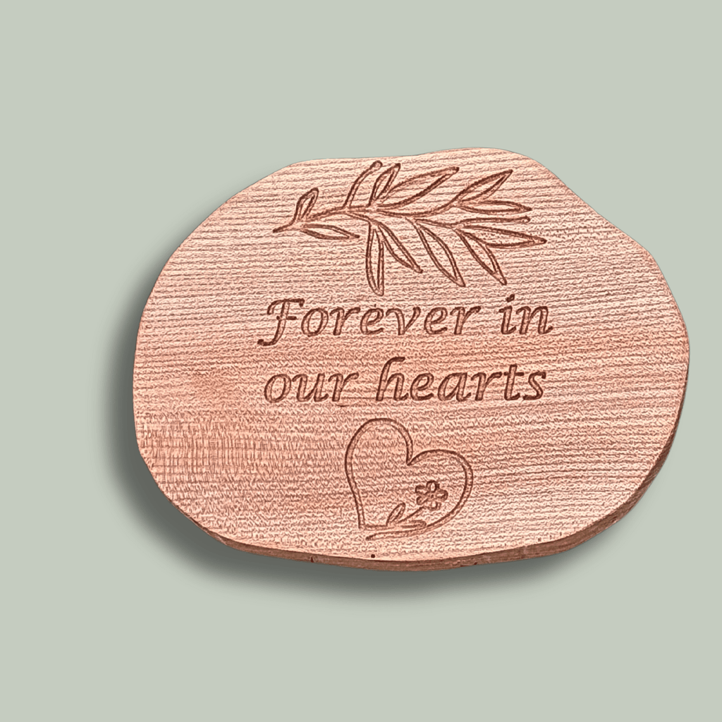 Forever in Our Hearts – Garden Memorial Plaque (Ready to Ship) - Natural Memorials