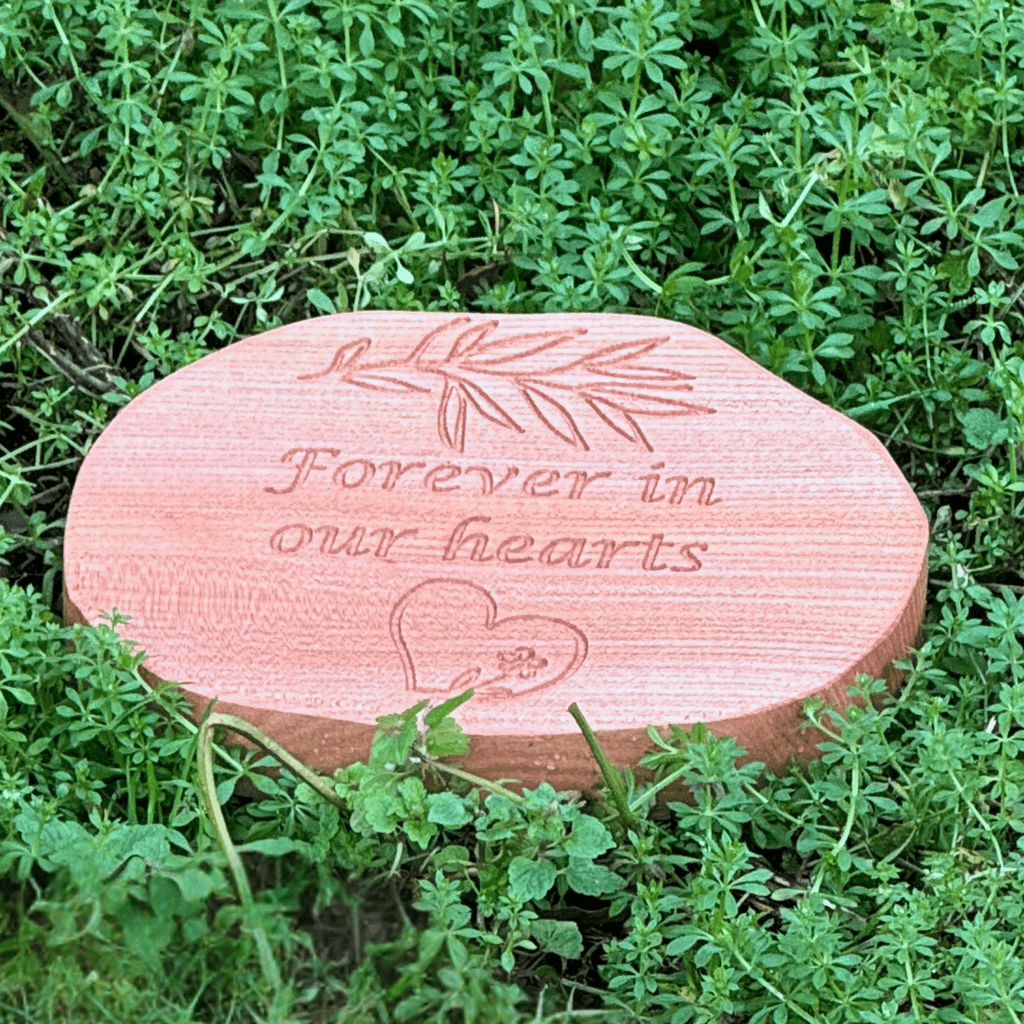Forever in Our Hearts – Garden Memorial Plaque (Ready to Ship) - Natural Memorials