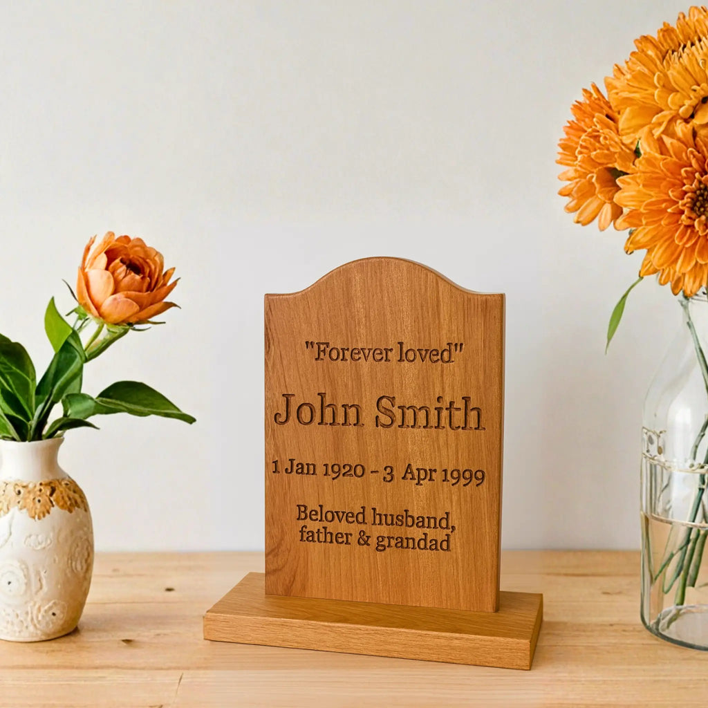 Headstone Style Wooden Memorial