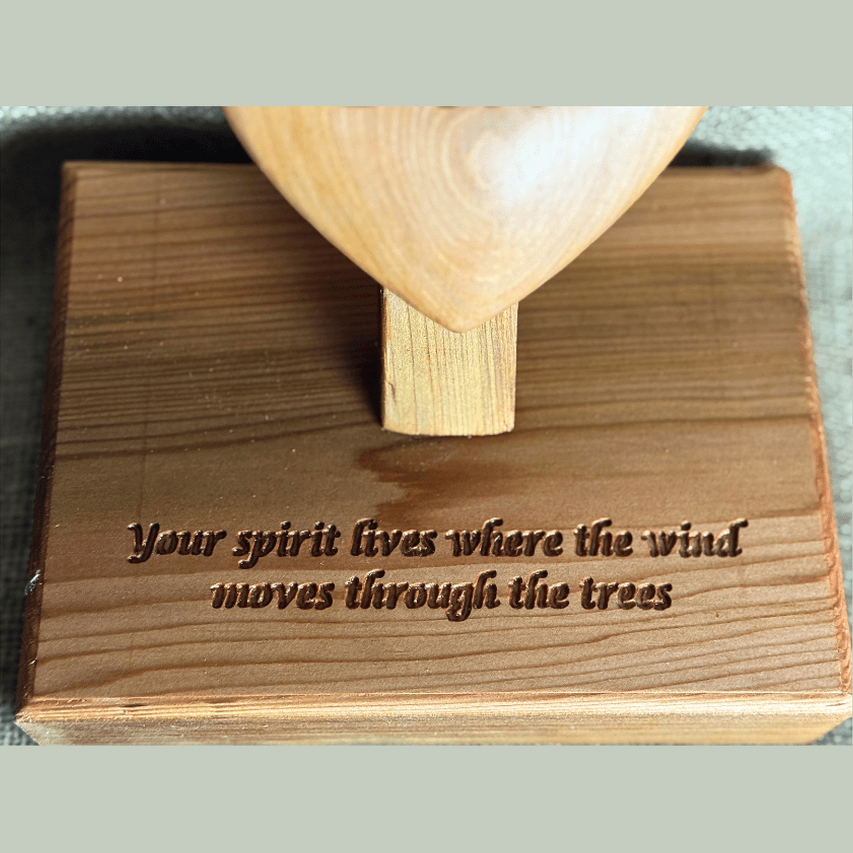 Wooden memorial keepsake| Mum memorial - Natural Memorials