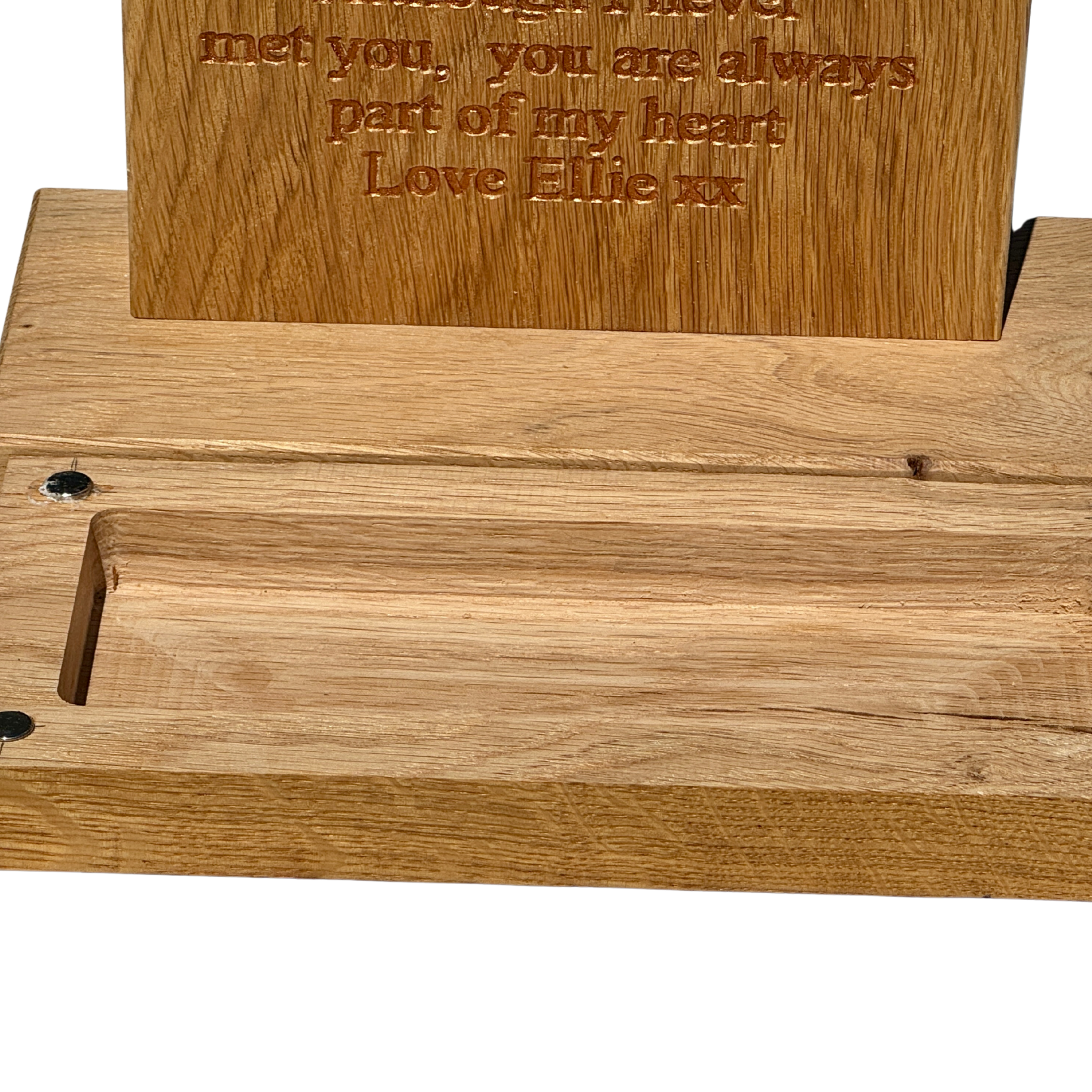 Wooden Memorial with Heart - Indoor Keepsake Box