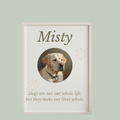 Personalised Dog Memorial Wall Art Print | Framed | Custom Pet Name & Quote